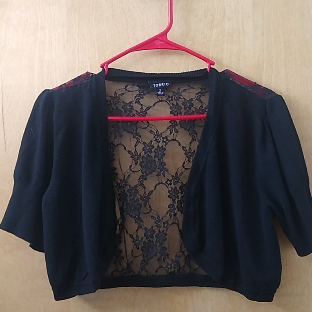 Torrid flower lace cover up thing